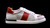 Red/White leather/suede sneaker
