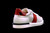 Red/White leather/suede sneaker