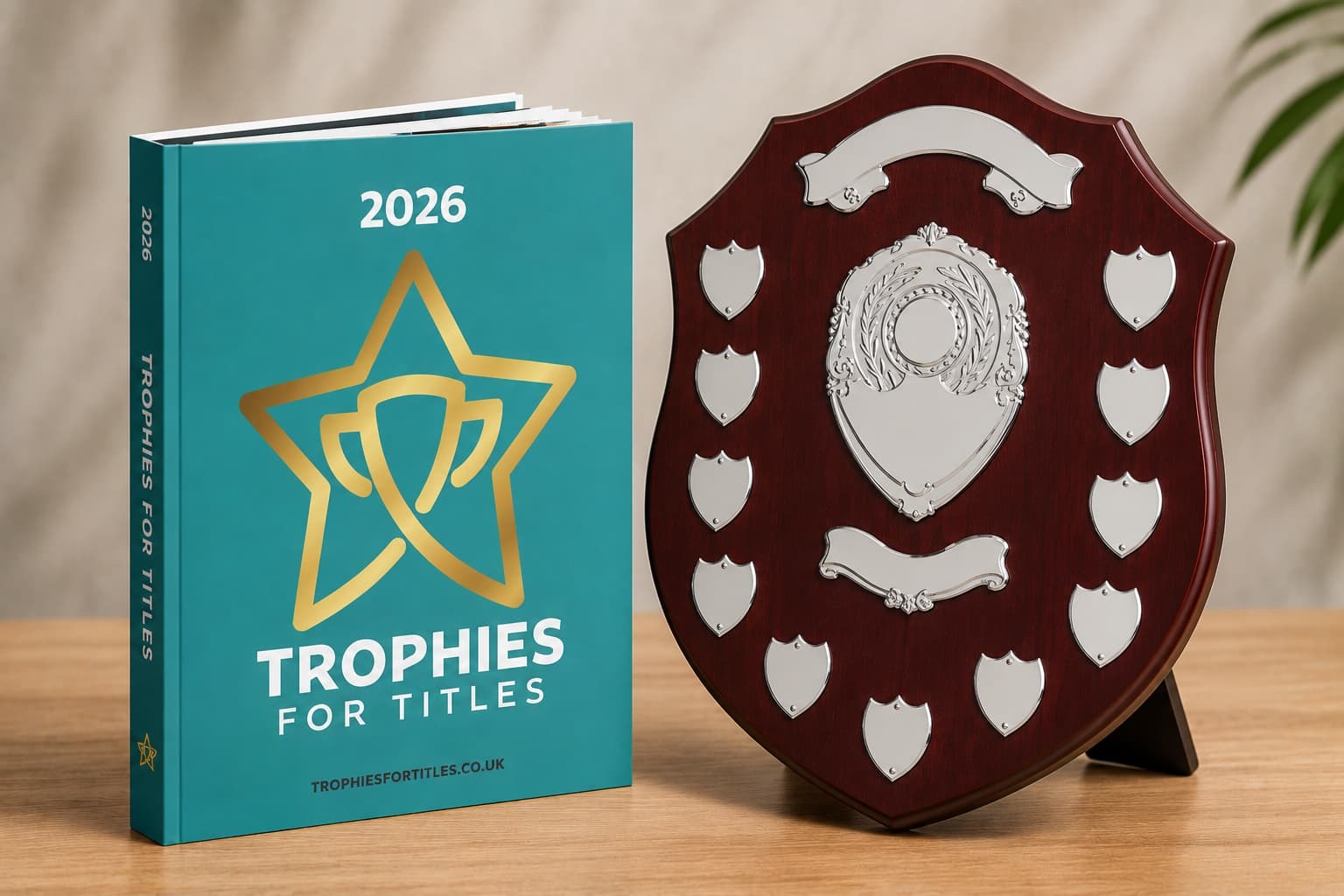 2026 Trophies for Titles catalogue with annual presentation shield award