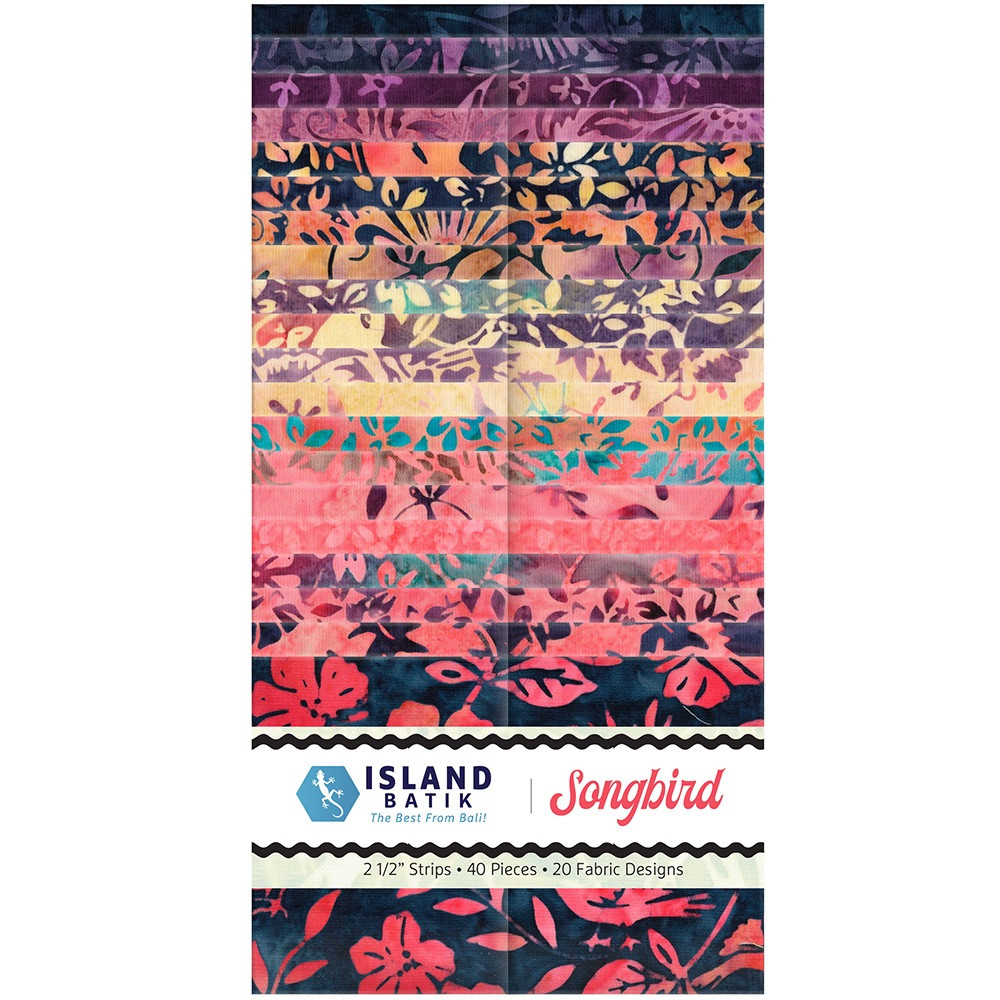 Lumin Fabrics Island Batik Songbird Jerry Khiev Fabric Strips 2.5 by 44 ...