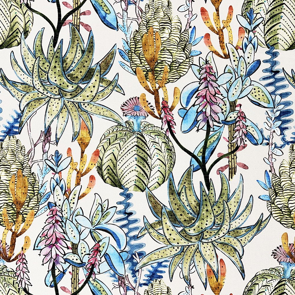 Hamilton Fabrics Underwood Spring Floral Succulents | Drapery
