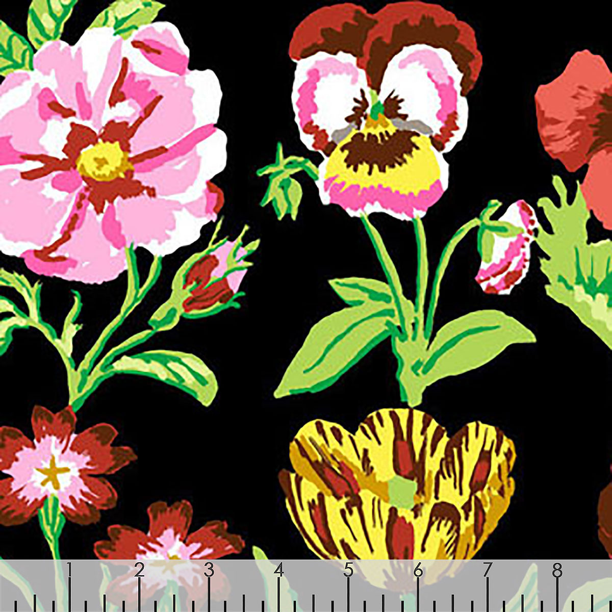 Noir fleurir / DEFLOWER 限定配布盤　デフラワー Free Spirit Fabrics Kaffe Fassett Collective February 2025 Flower