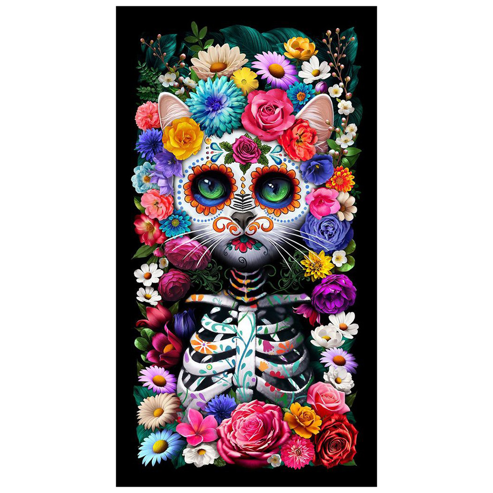 Day Of The Dead Cat Poster Print By Linda Woodsnull