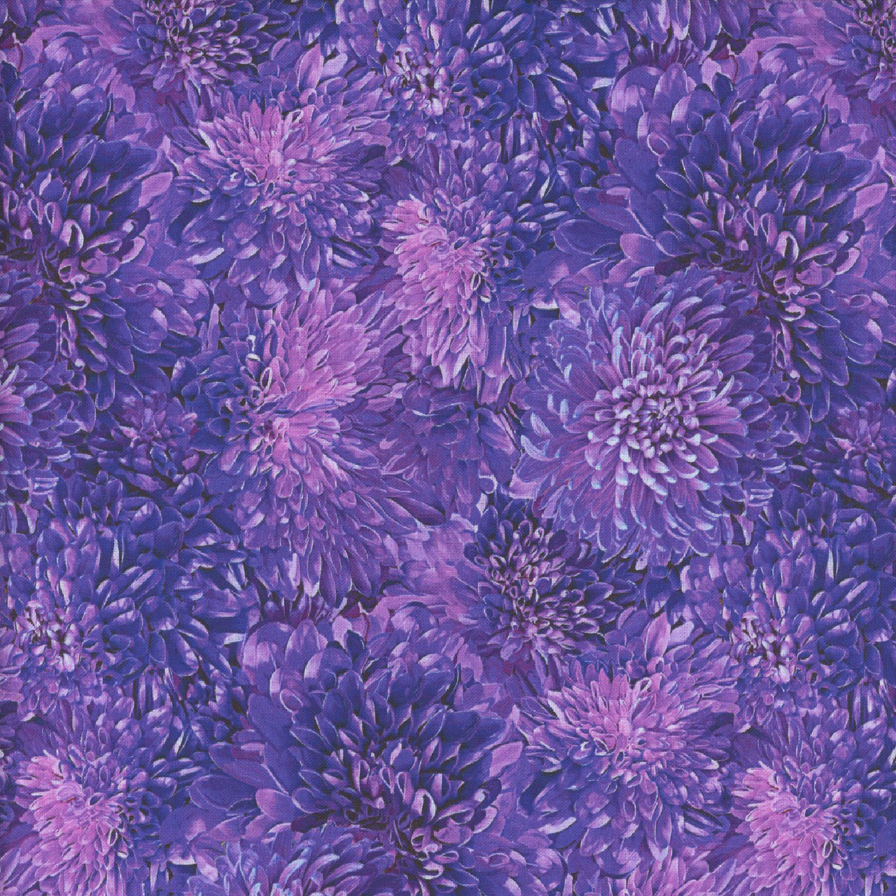 Timeless Treasures Fabrics Garden Delight Purple Packed Flowers | Quilt ...