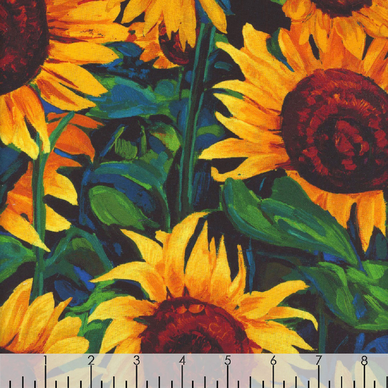 Timeless Treasures Fabrics Sunflower Symphony Multi Sunflower