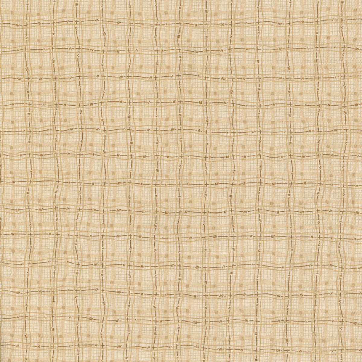 Benartex Autumn Breeze Nancy Halvorsen Rambling Plaid Cream