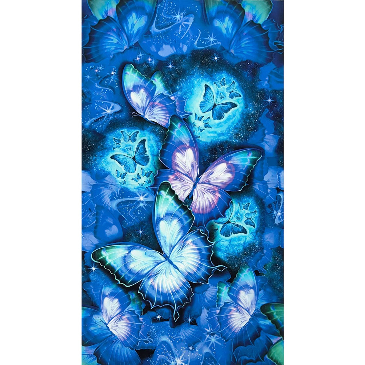 【T10081】DOOSYCOOKIE/COSMIC BUTTERFLY Timeless Treasures Fabrics Cosmic Butterfly Midnight