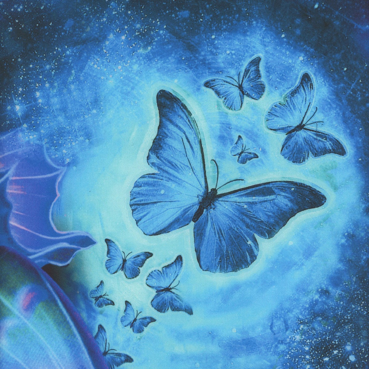 【T10081】DOOSYCOOKIE/COSMIC BUTTERFLY Cosmic Butterfly - Sparkling Butterflies Midnight Panel