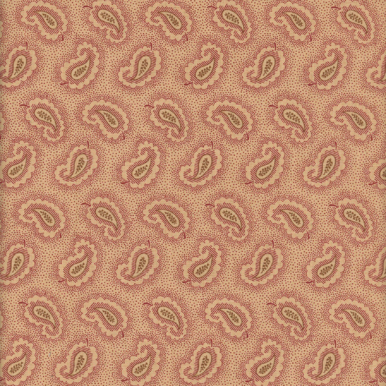 Andover Fabrics Carolina by Jo Morton Red Dotted Paisley | Quilt