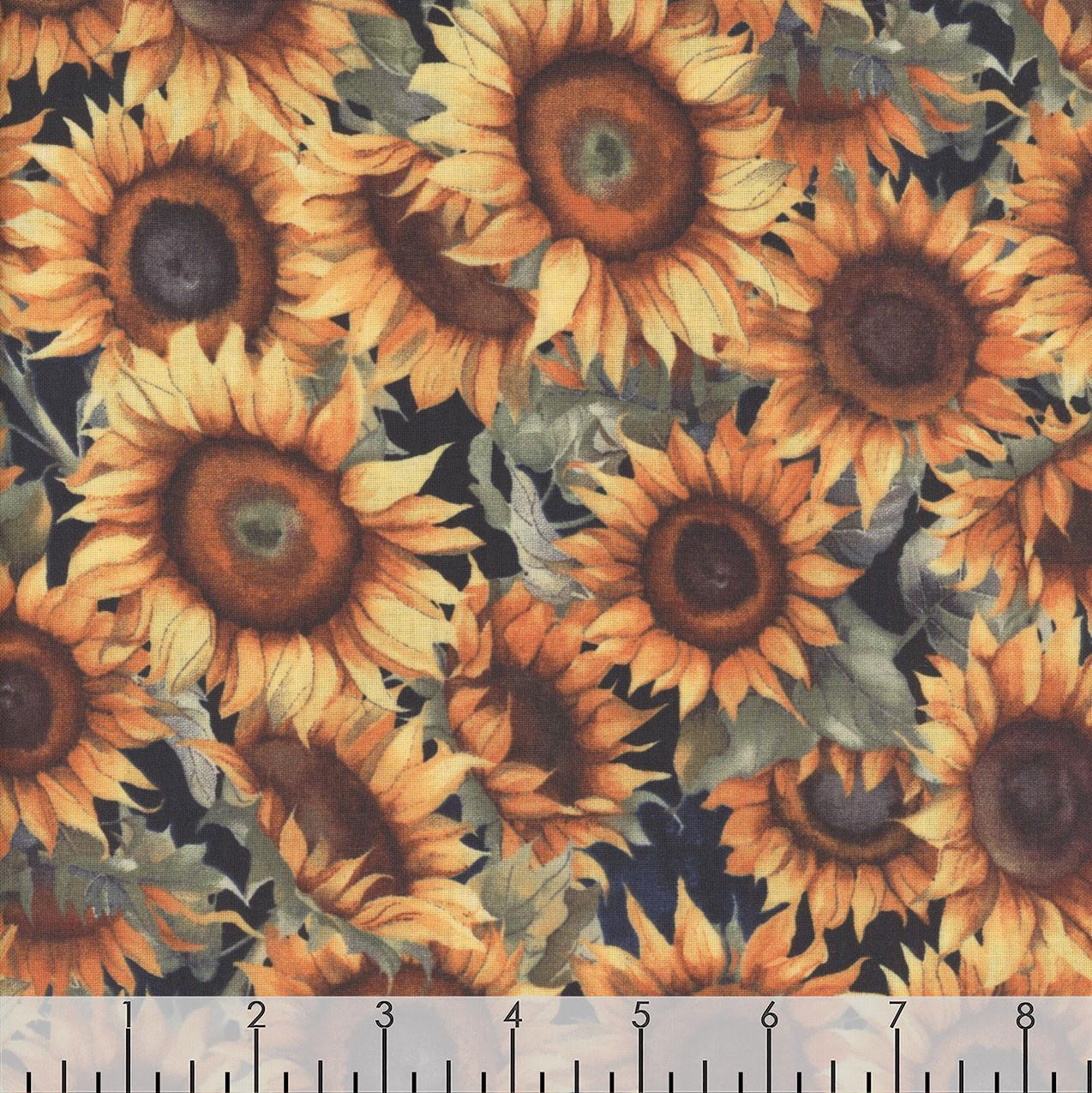 Wilmington Prints Sunkissed Nancy Mink Packed Sunflowers Yellow