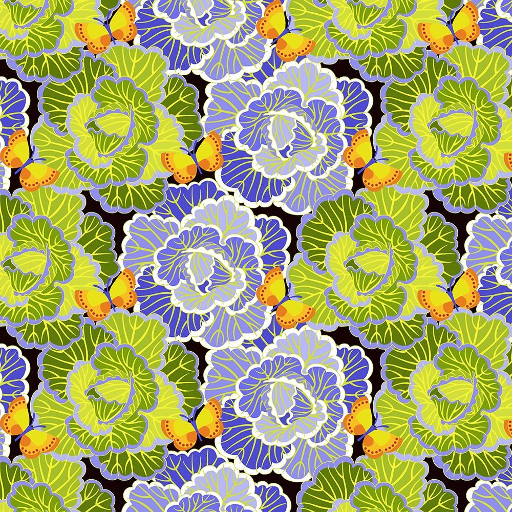 FreeSpirit Fabrics Vegetable Patch by Jane Sassaman Cabbage Peri