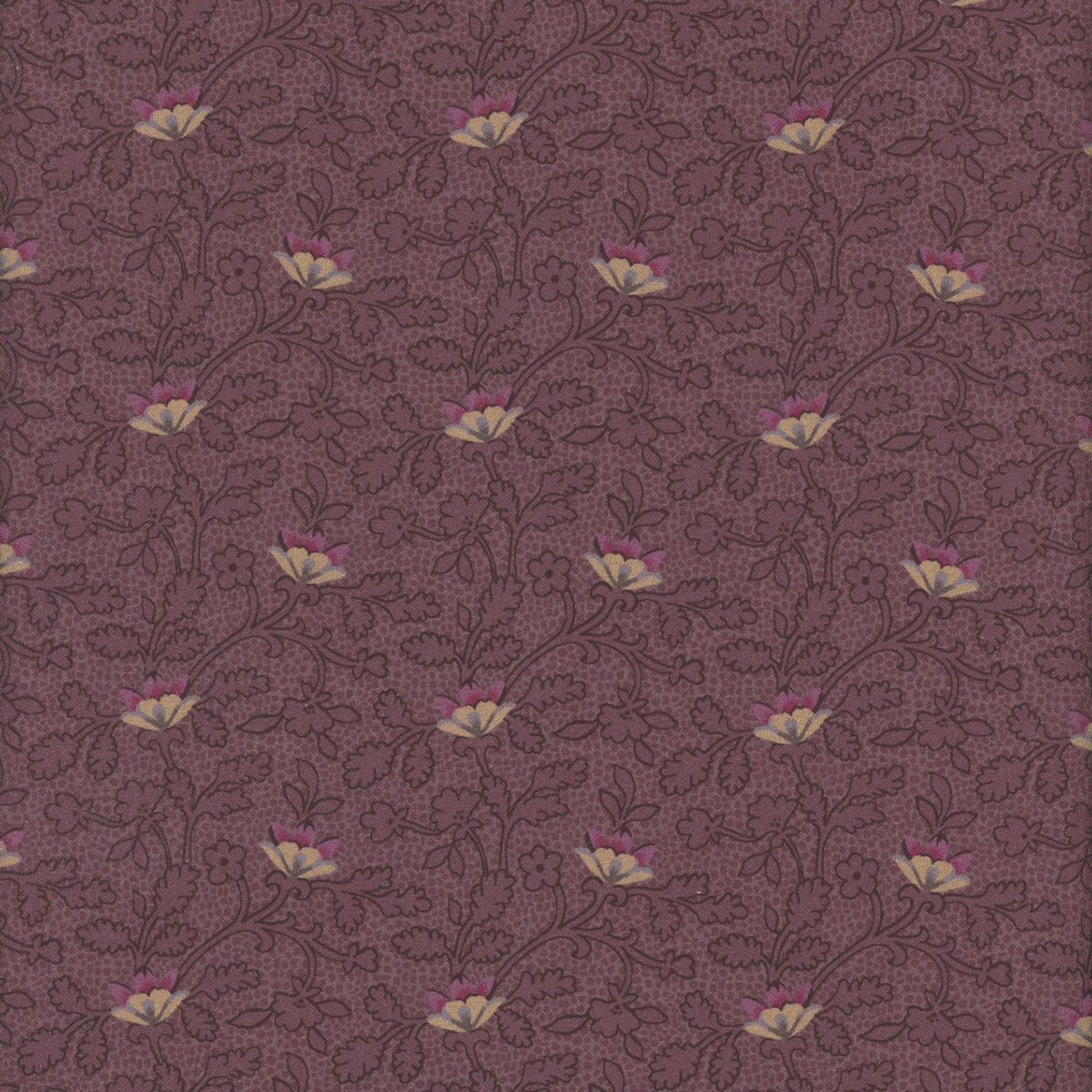 Marcus Fabrics Plumberry Farm Pam Buda Passion Flowers Mauve