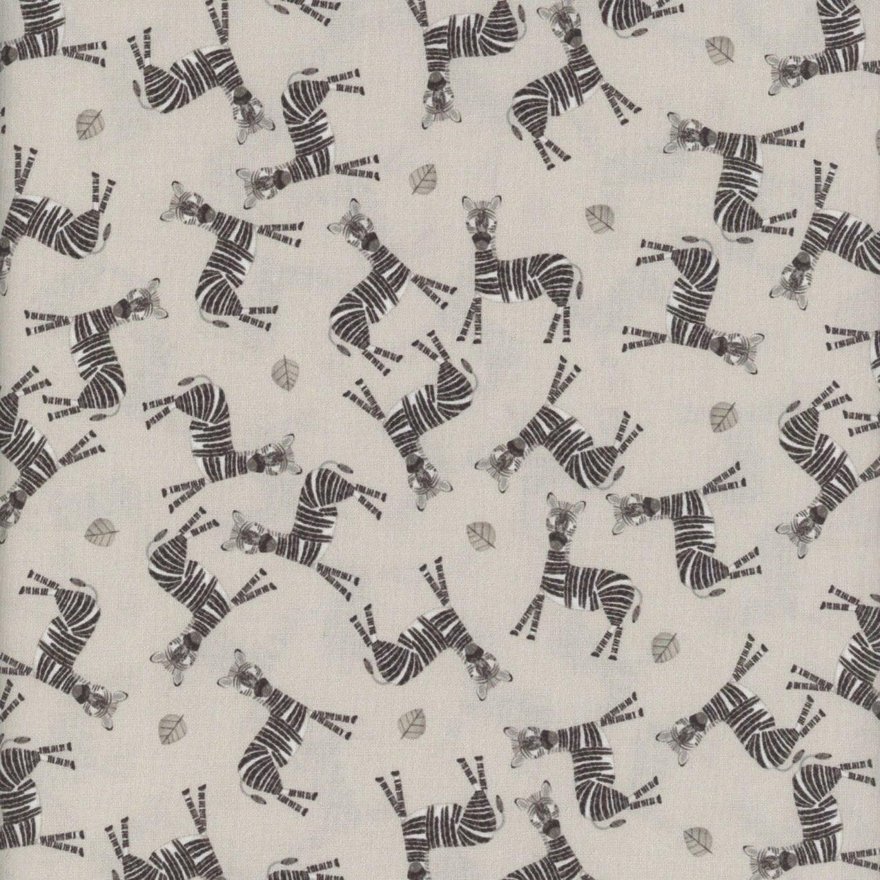 Henry Glass Fabrics Jungle Romp Betsey Cavallo Cream Beige Tossed 