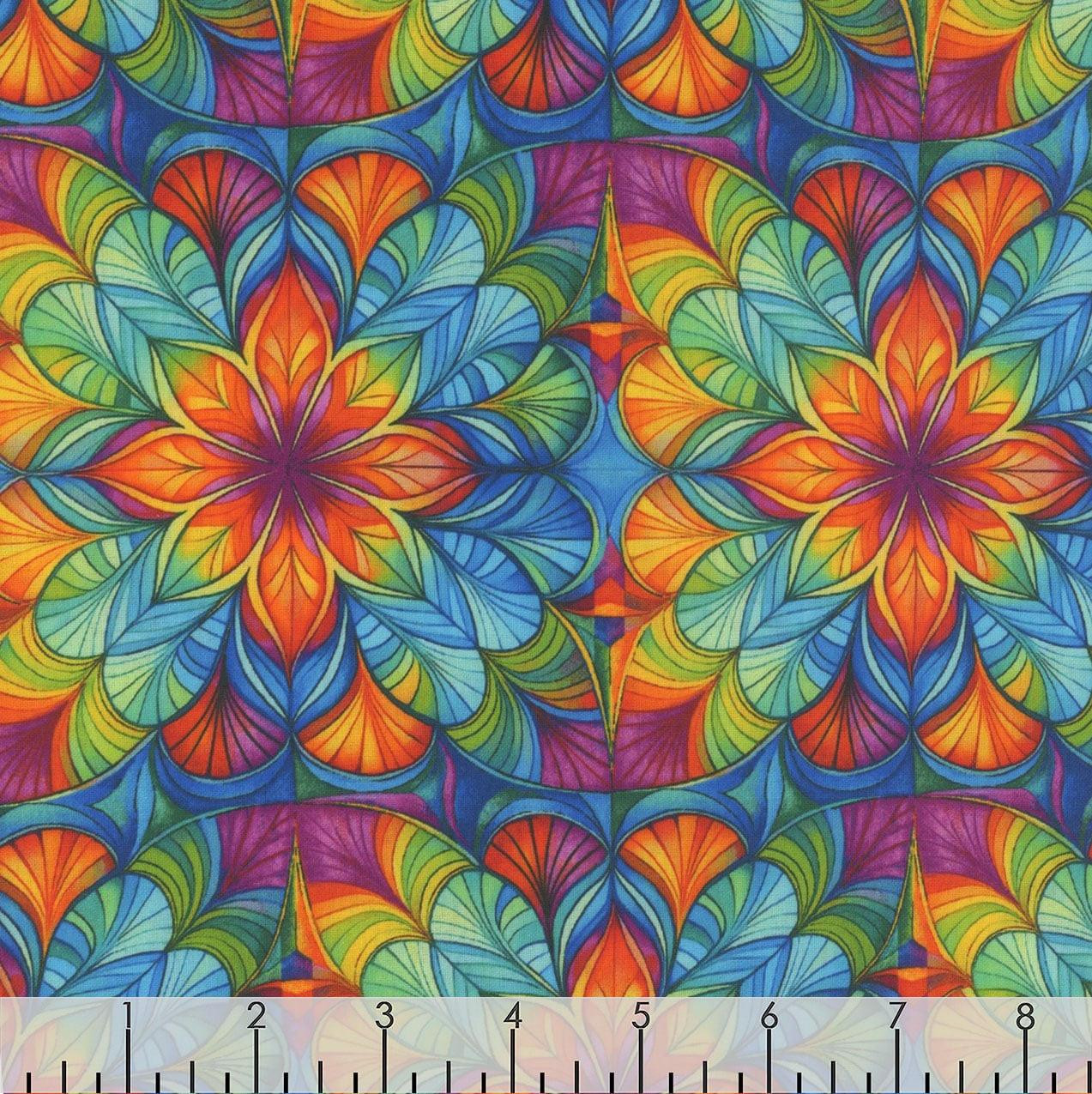 Studio E Fabrics Fabrics Flower Fusion Crazy Marie Multi Geometric