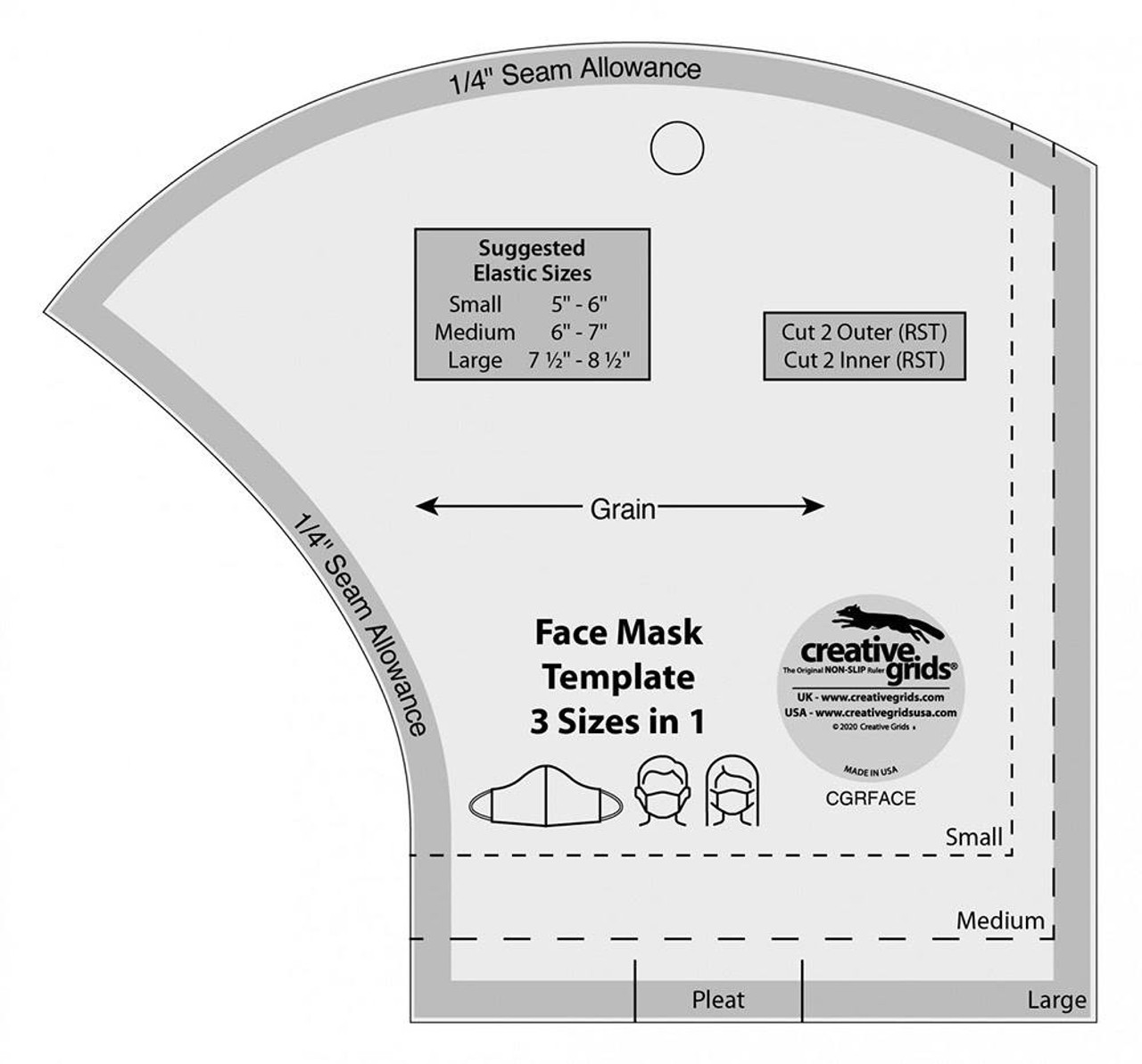 Creative Grids Face Mask Template 3 Sizes in 1 | Template creative-grids-face-mask-template-3-sizes-in-1-template