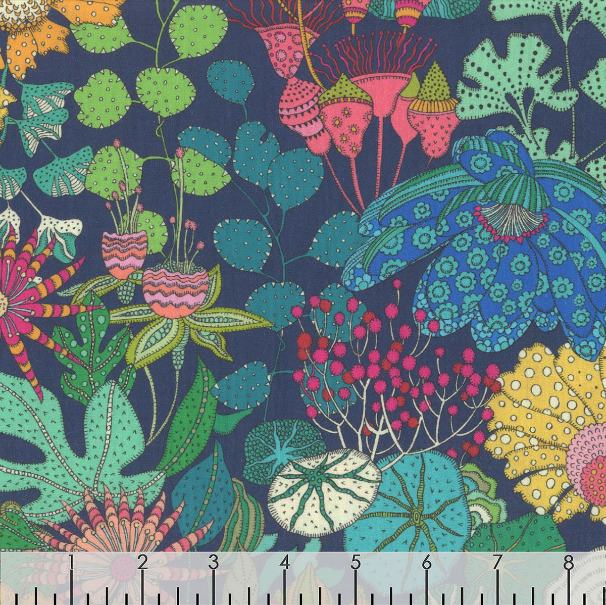 Windham Fabrics Sunshine Sally Kelly Peony Park Indigo - Hancock