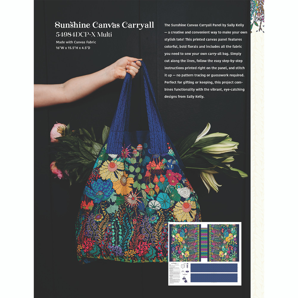 Windham Fabrics Sunshine Sally Kelly Bag Panel Multi - Hancock's
