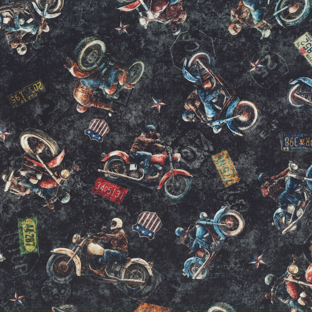 Quilting Treasures Fabrics Stars, Stripes, and Steel Dan Morris Black ...