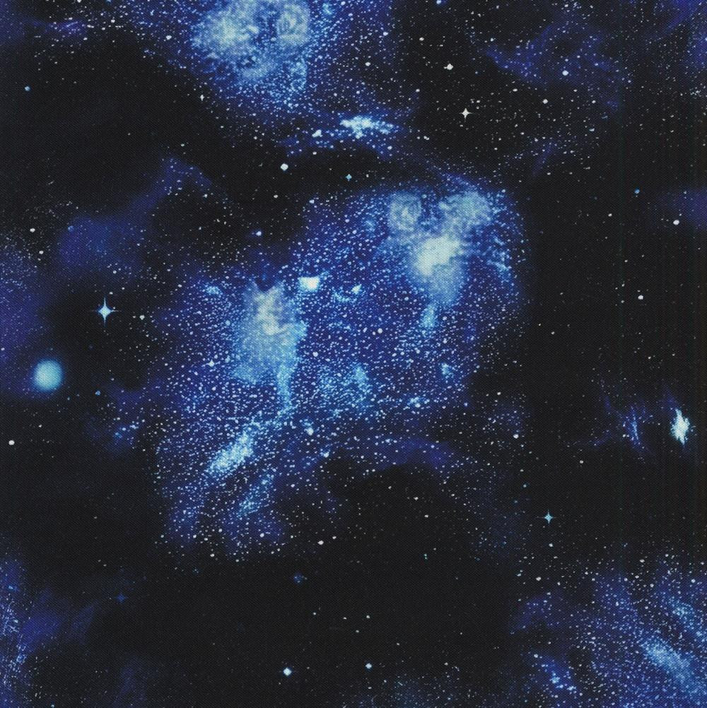 Robert Kaufman Galaxy Cats Midnight Blue Outer Space Solar Systems
