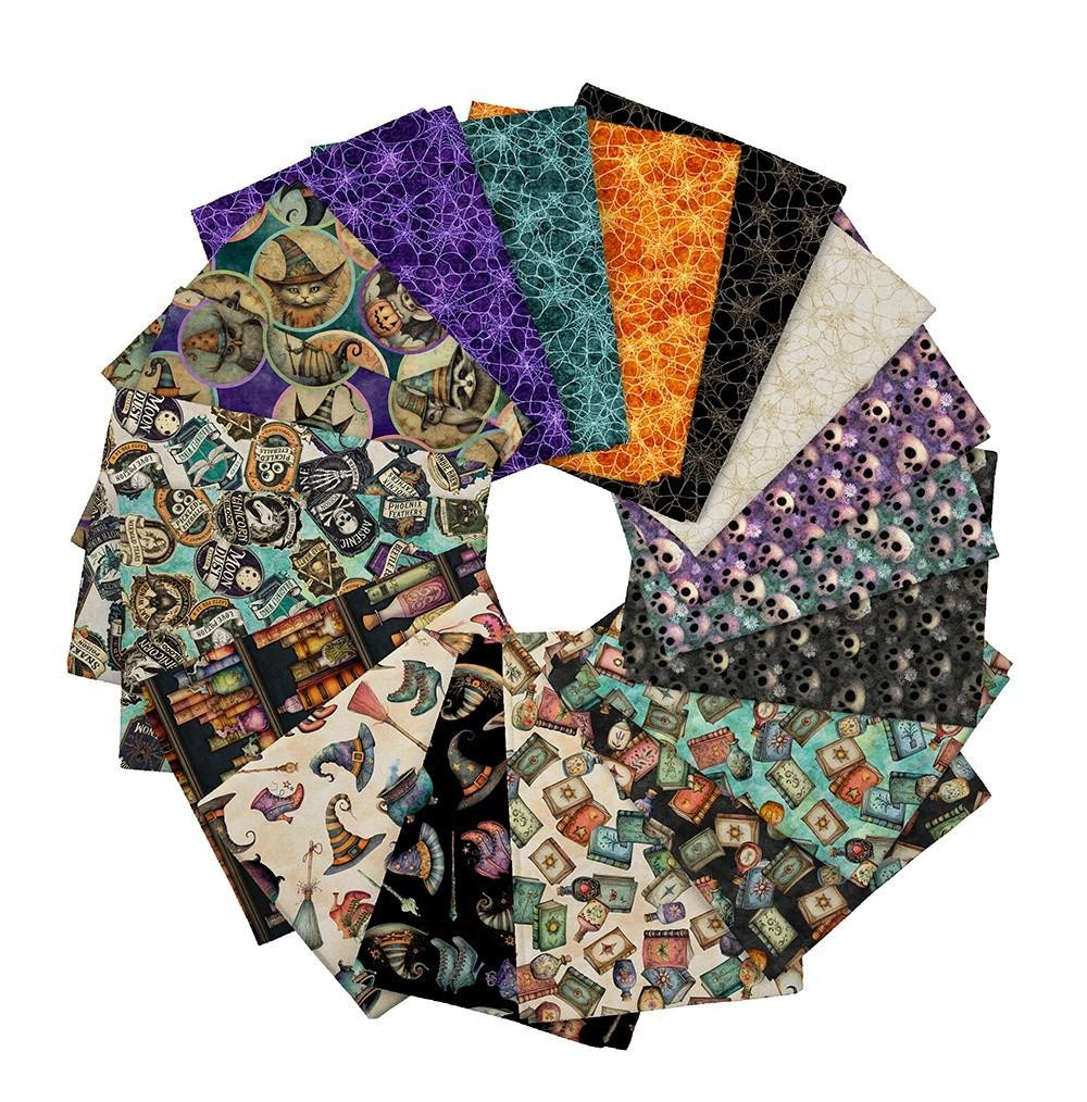 Quilting Treasures Fabrics Witchypoo Dan Morris 17 Fat Quarters