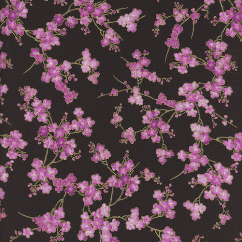 Timeless Treasures Fabrics Shizuka Chong A Hwang Aqua Cherry