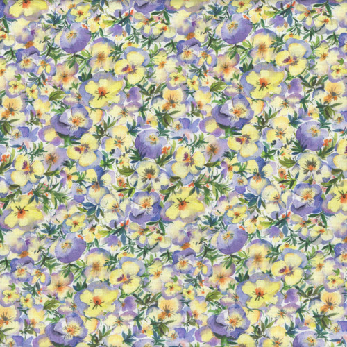 Windham Fabrics Violeta Whistler Studios Yellow Perfect Pansies