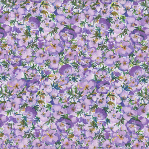 Windham Fabrics Violeta Whistler Studios Lilac Purple Perfect Pansies