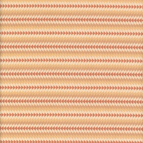 Windham Fabrics Copper Sky Kassie Kussman Sand Cream Earthlines fabric, geometric pattern with zigzag lines in warm earth tones of sand, cream, and copper, repeating across the fabric.