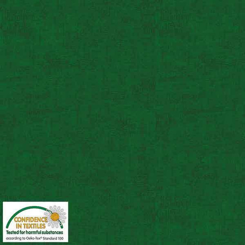 Blank Quilting Fabric Stof Melange Texture Forest Green, close-up of fabric showcasing a rich, textured forest green quilt fabric.