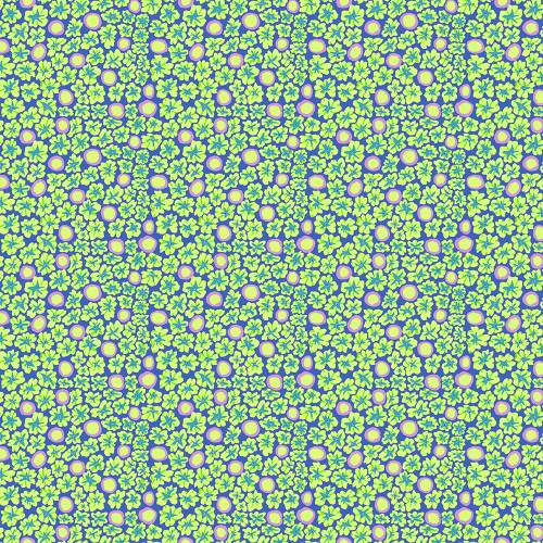 FreeSpirit Fabrics Kaffe Fassett Collective Bits & Bobs by Brandon Mably Primulas Periwinkle Blue