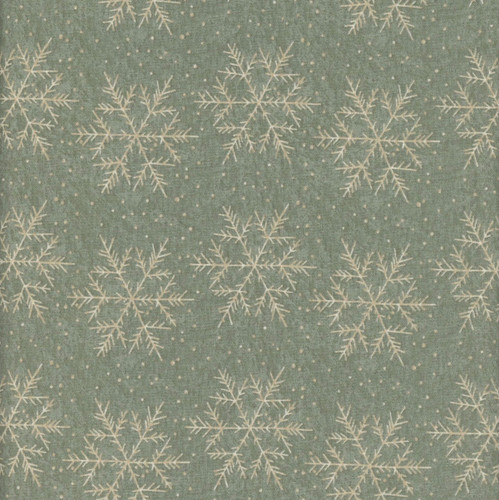 Andover Fabrics Jingle Bell by Laundry Basket Quilts Snowfall Vintage Blue