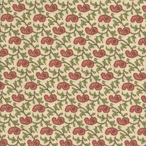 Andover Fabrics Jingle Bell by Laundry Basket Quilts Paisley Vine Buttercream