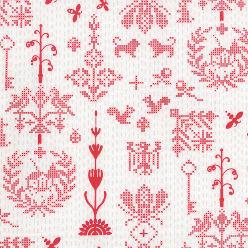 Andover Fabrics Jinny by Alison Glass Redwork Cherry