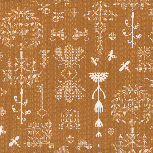 Andover Fabrics Jinny by Alison Glass Redwork Amber