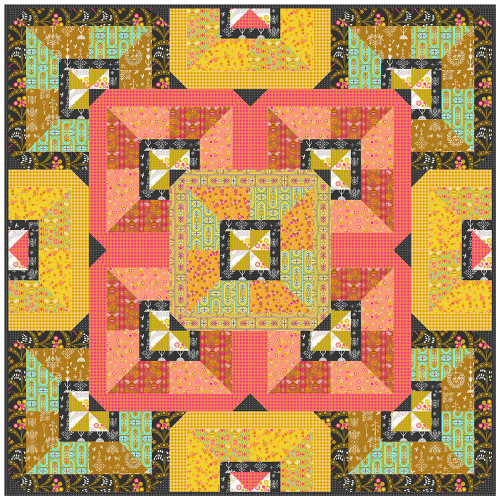 Andover Fabrics Jinny Alison Glass Colour Fusion Quilt Kit