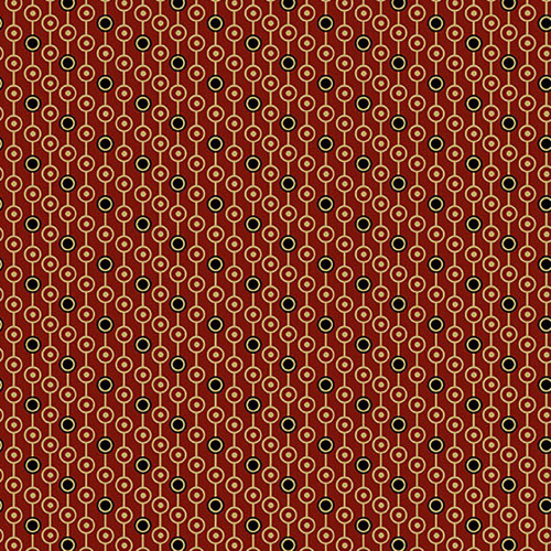 Andover Fabrics Madison Manor Revisited by Jo Morton Circle Stripe Red