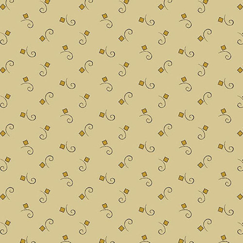 Andover Fabrics Madison Manor Revisited by Jo Morton Square Curl Dark Cream