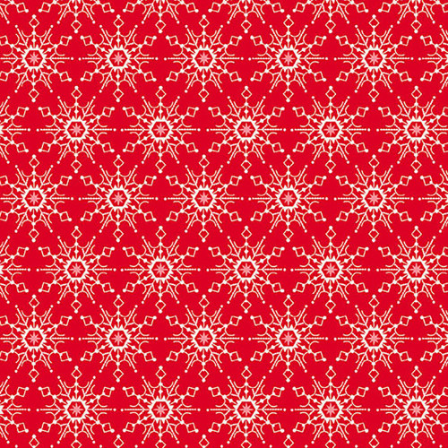 Andover Fabrics Snowberry Flakes Red