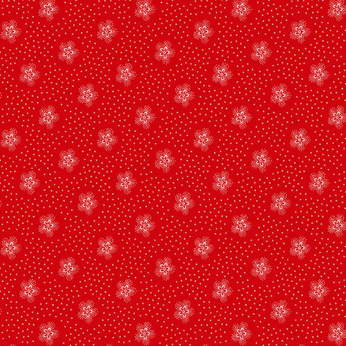 Andover Fabrics Snowberry Snowstorm Red