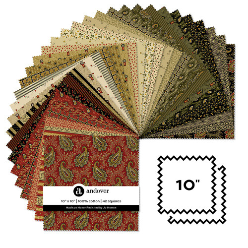 Andover Fabrics Madison Manor Revisited Jo Morton 10 Inch Square 42 Cuts Each