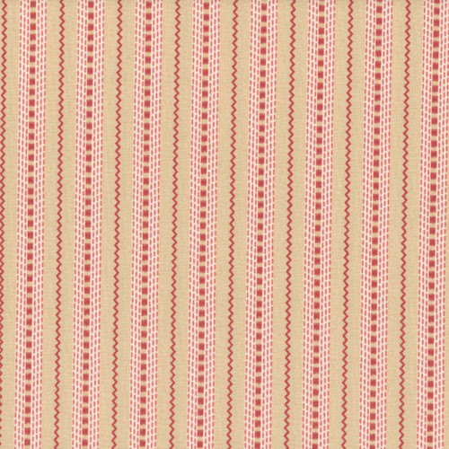 Henry Glass Fabrics Hearth and Home Janet Nesbitt Tan Printed Ticking