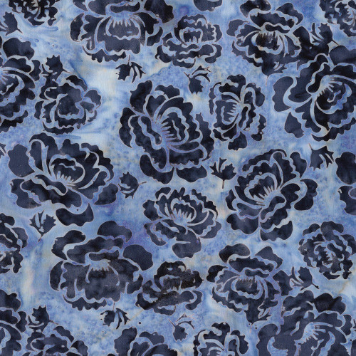 Lumin Fabrics Island Batik Rosy Bloom Batiks Hollyhock Purple Thistle