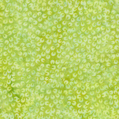 Lumin Fabrics Island Batik Posy Twist Batiks Small Petals Green Chartreuse