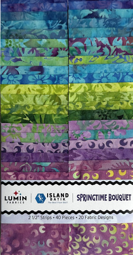 Lumin Fabrics Island Batik Springtime Bouquet Batiks 2.5 Inch Strips