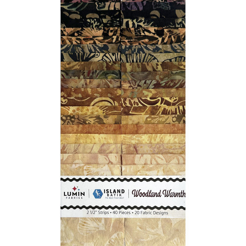 Lumin Fabrics Island Batik Woodland Warmth Batiks 2.5 Inch Strips