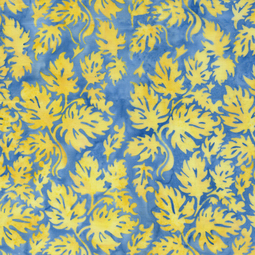 Lumin Fabrics Island Batik Countryside Charm Batiks Condensed Leaves Blue Powder Blue