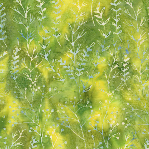 Lumin Fabrics Island Batik Meadow Brook Batiks Meadow Green Lemongrass