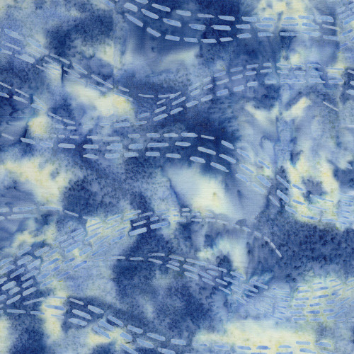 Lumin Fabrics Island Batik Meadow Brook Batiks Breeze Blue Powder Blue