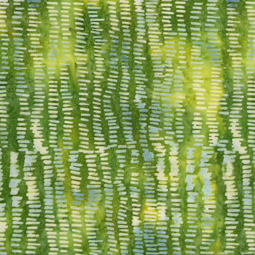 Lumin Fabrics Island Batik Meadow Brook Batiks Tracks Multi Green Yellow