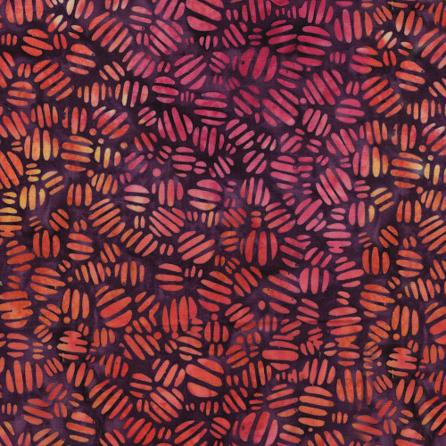 Lumin Fabrics Island Batik Salsa Batiks Striped Circles Purple Jelly